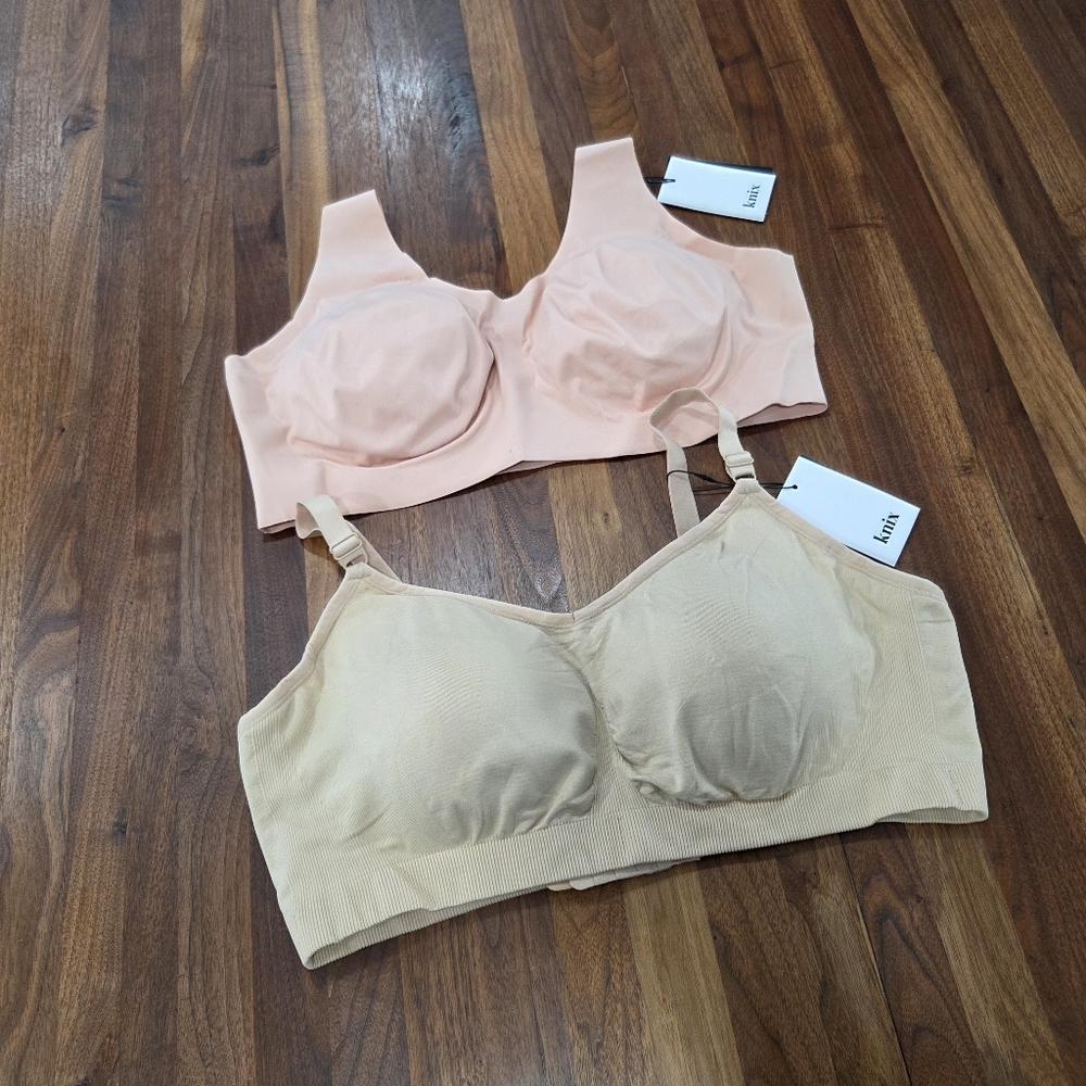 NWT Bra Bundle Knix Pullover Bra AND Knix Good To Go Seamless Bra XXXXL+